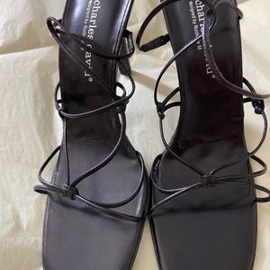 Designed by Charles David black heels sandal size 9 brand new